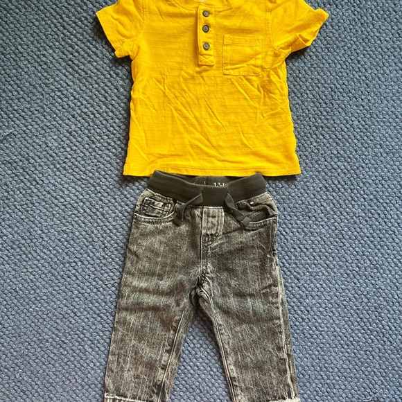GAP Kids Black Acid Washed Jeans - Picture 1 of 6